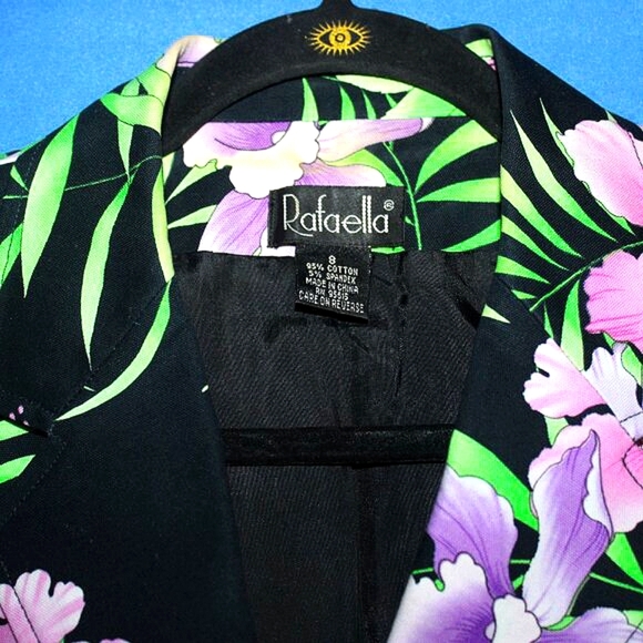 Rafaella Tropical Floral Blazer Size 8 - Picture 3 of 7